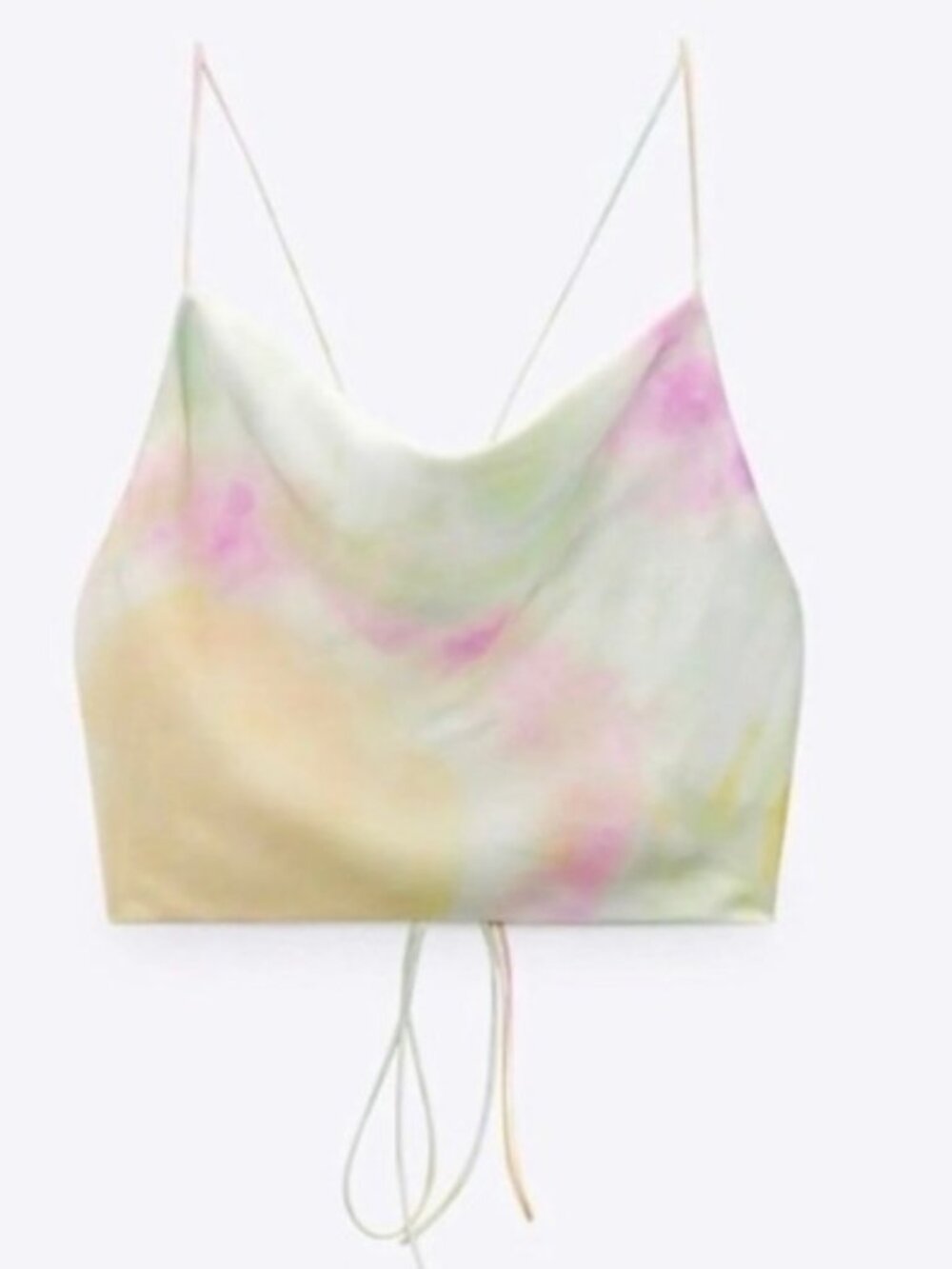 NWOT Zara Satin Crop Top, Size M